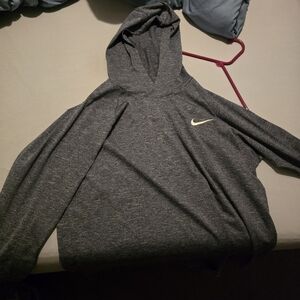 Nike Charcoal Hoodie with Cream Logo